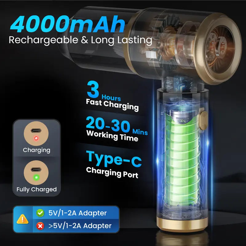 Airluno Duster-Portable Vacuum High-Power